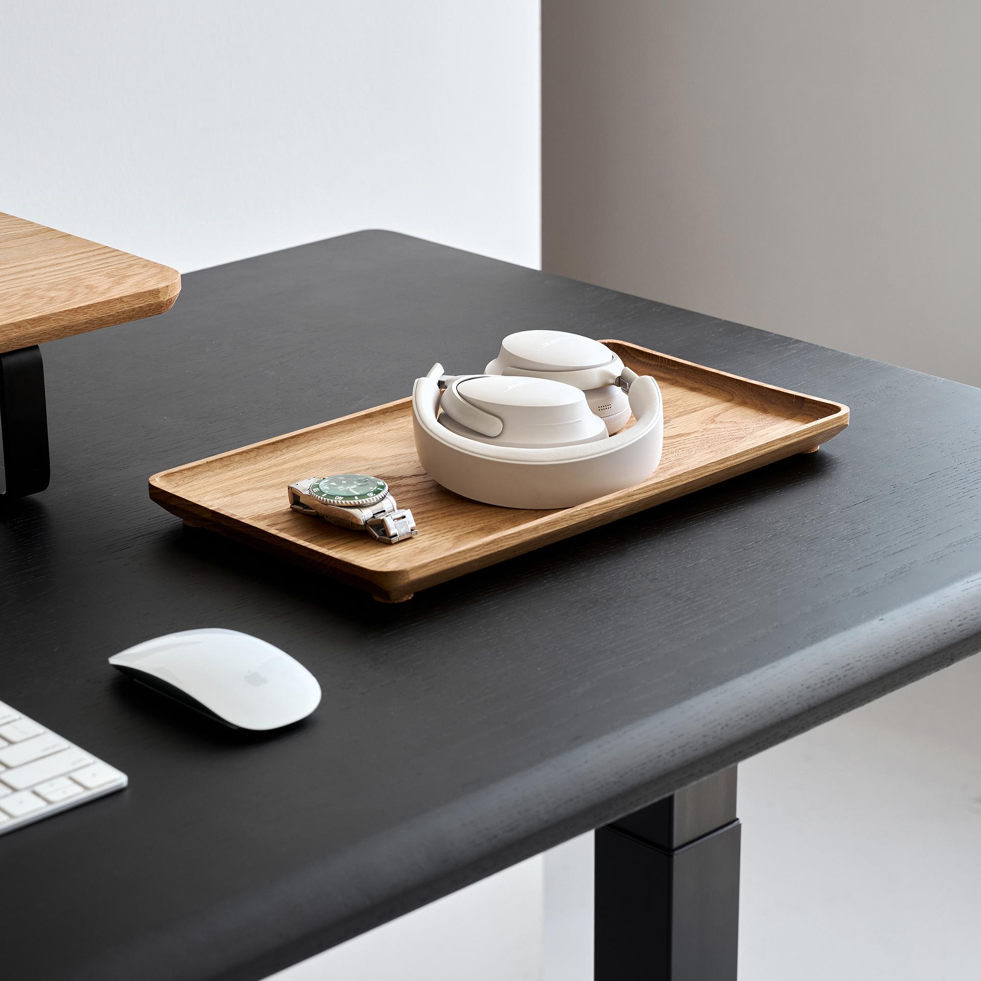 Khay đựng đồ Poly Neat, 36x20x2cm, màu gỗ tự nhiên, vát