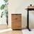 Hộc tủ 2 ngăn di động màu gỗ teak - Khung đen