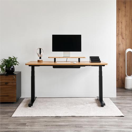 Bàn nâng hạ Noble Grande 160x75cm, màu gỗ tự nhiên