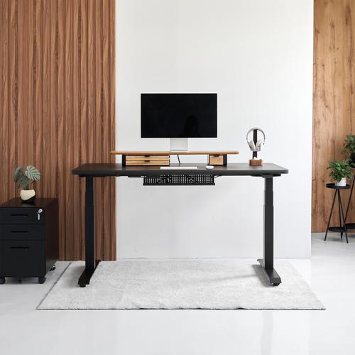 Bàn nâng hạ Noble Grande 160x75cm, màu gỗ đen