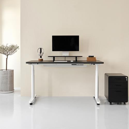 Bàn nâng hạ Noble Oasis 160x75cm, màu gỗ đen