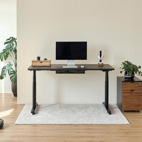 Bàn nâng hạ Noble Oasis 160x75cm, màu gỗ đen