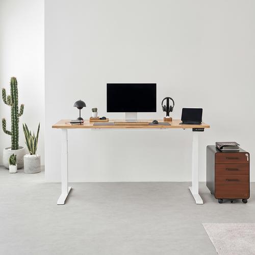 Bàn nâng hạ Taxua Fansi 160x75cm, gỗ dẻ gai, màu tự nhiên