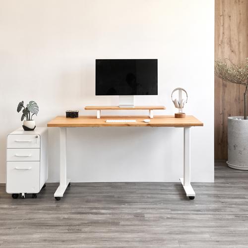 Bàn làm việc Fusion Edge Base 140x70cm, gỗ tần bì, màu tự nhiên