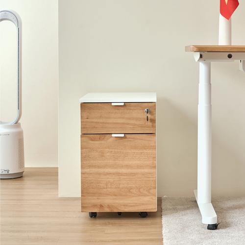 Hộc tủ 2 ngăn Alexa màu gỗ tự nhiên