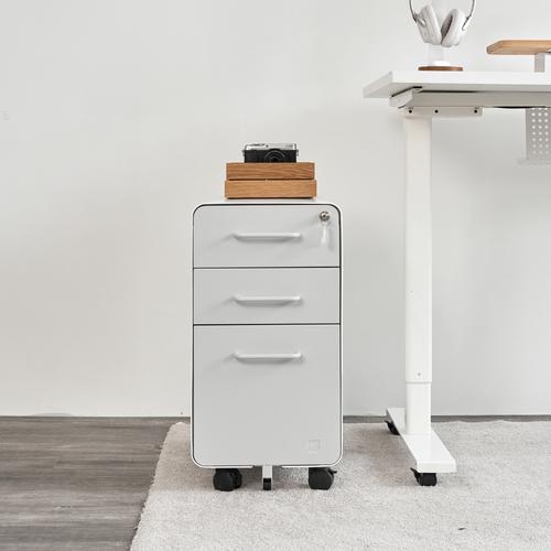 Hộc tủ 3 ngăn The Leaf Slim màu ghi nhạt