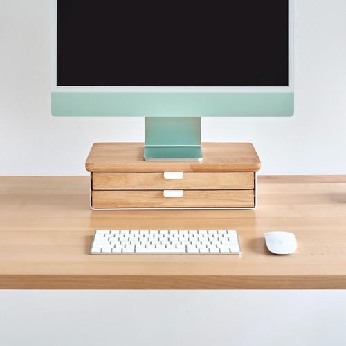 Kệ màn hình kèm ngăn kéo Aura, size M 2 ngăn