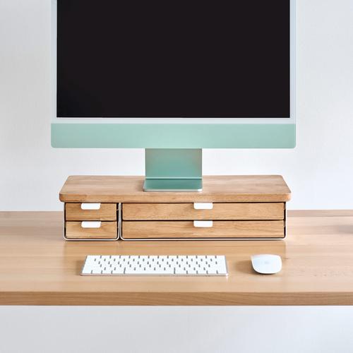 Kệ màn hình kèm ngăn kéo Aura, size L 4 ngăn