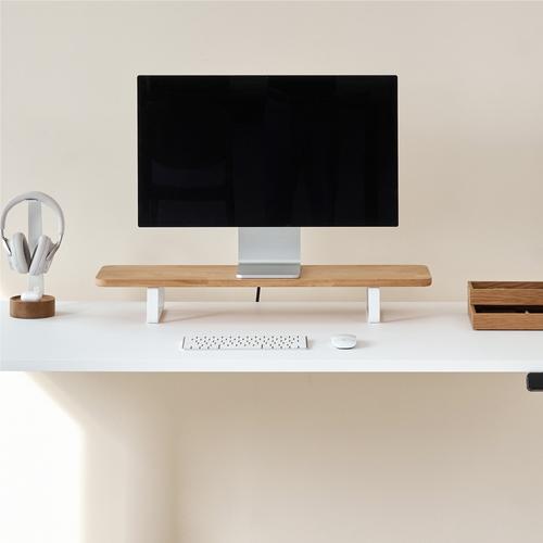 Kệ màn hình The Sil 80cm, gỗ cao su