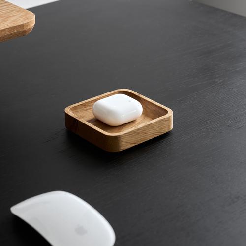 Khay đựng đồ Neat, 9.5x9.5x2cm, màu gỗ tự nhiên, không vát