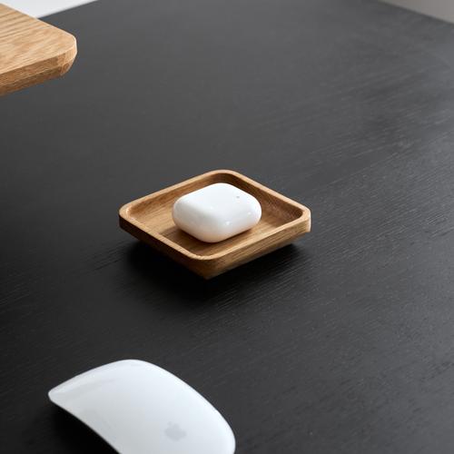 Khay đựng đồ Poly Neat, 9.5x9.5x2cm, màu gỗ tự nhiên, vát