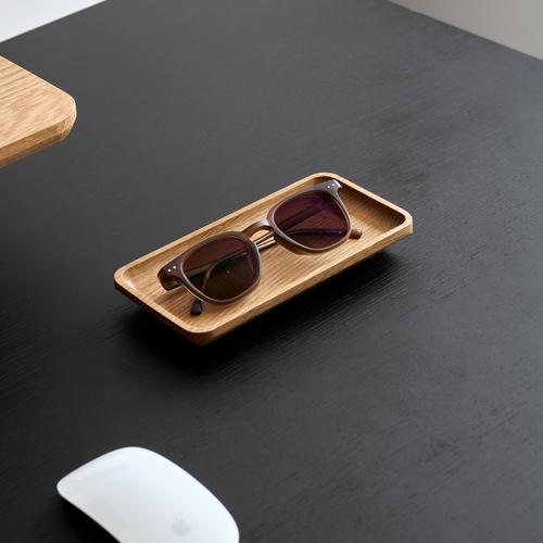 Khay đựng đồ Poly Neat, 19.5x9.5x2cm, màu gỗ tự nhiên, vát