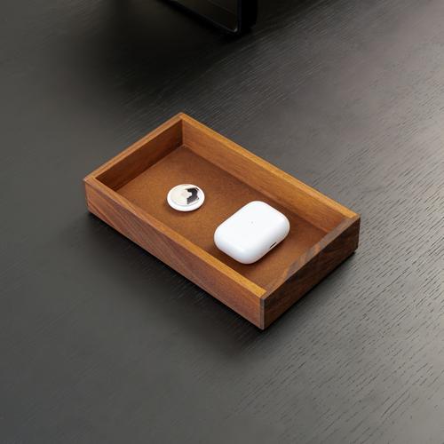 Khay gỗ để bàn Valley Tray - 12×20×3,7cm, màu gỗ óc chó